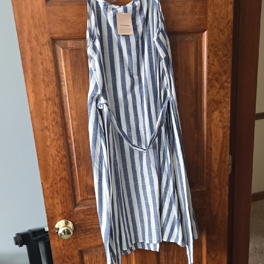 BloomChic Blue and White Striped Dress - Picture 3 of 3